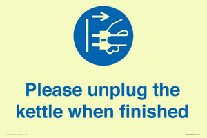 Please unplug the kettle when finished